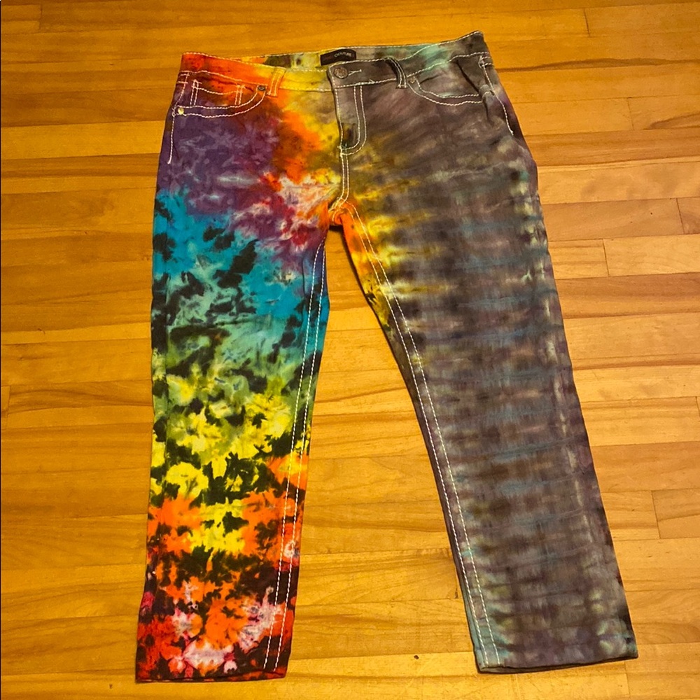Colorful Tie-Dye Jeans